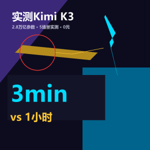 实测Kimi K3，3分钟干了1小时的活-美金梦
