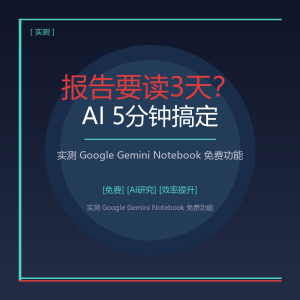 实测Gemini Notebook：报告读完要3天，它5分钟搞定-美金梦