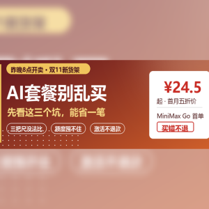 双11 AI套餐别乱买，三个坑-美金梦